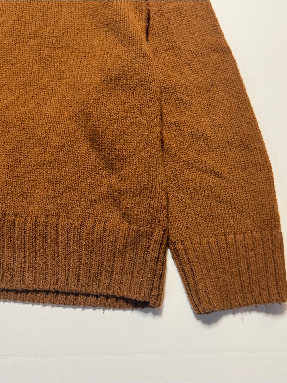JENNI KAYNE Barret Cardigan Copper Brown Button-Front V-Neck Sweater Relaxed M - Picture 10 of 11